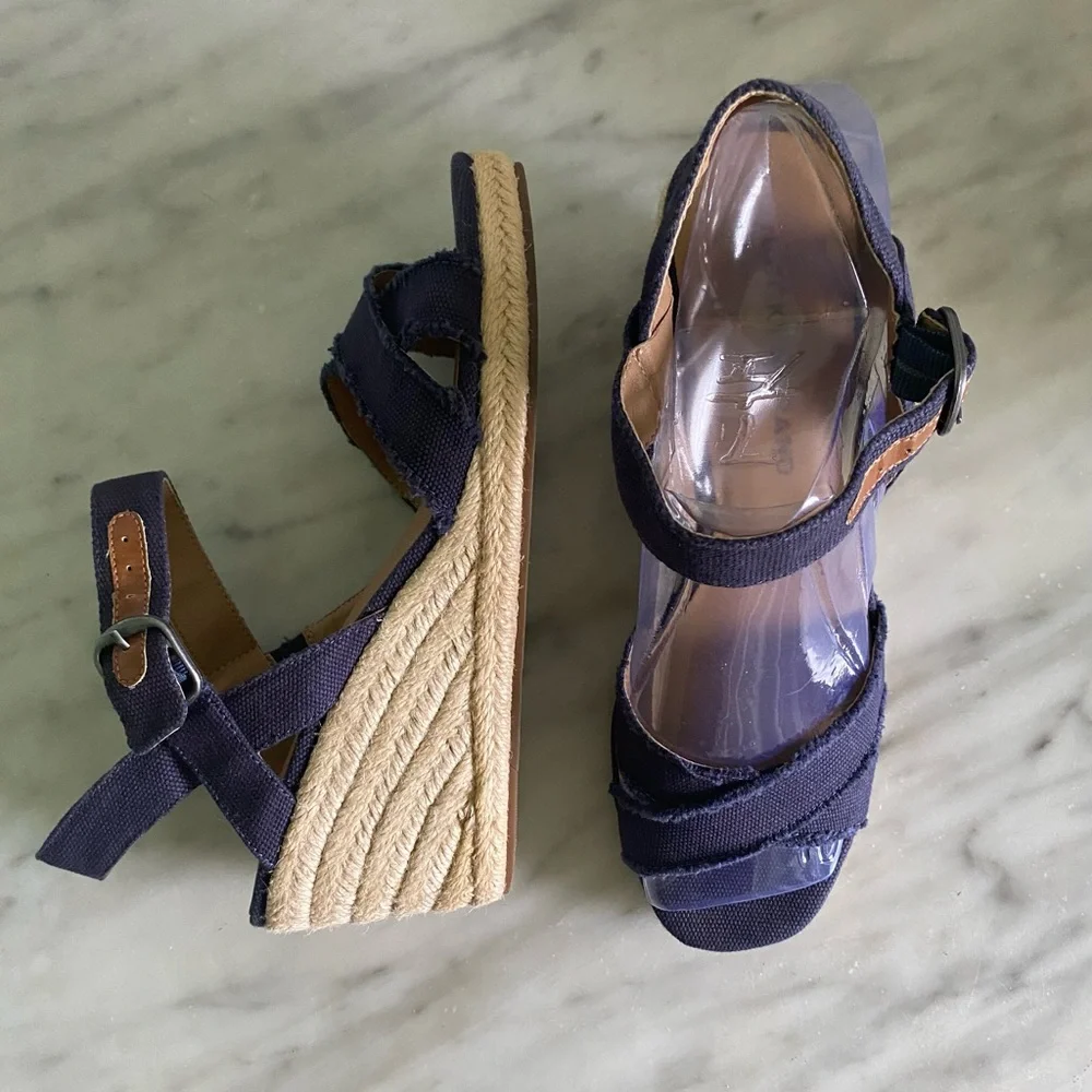Lucky Brand Margaline Espadrille Navy Wedge